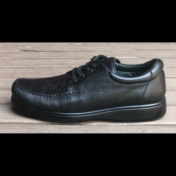 NATURE'S STRIDE Richmond Black Pebbled Leather Therapeutic Oxford Shoes size 10W - Picture 1 of 9